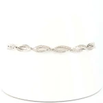 Bransoletka białe złoto z diamentem - rozm. 19 cm