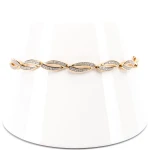 Bransoletka żółte złoto z diamentem rozm. 19 cm